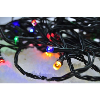 Solight LED venkovní vánoční řetěz, 500 LED, 50m, přívod 5m, 8 funkcí, časovač, IP44, vícebarevný (1V05-M)