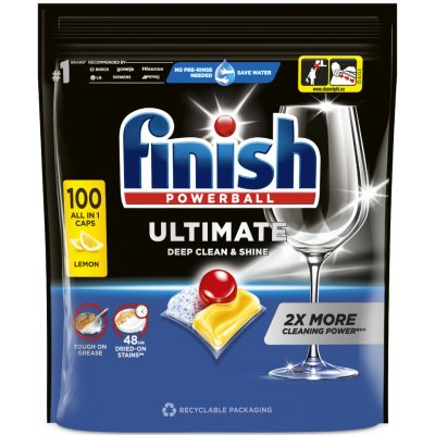 Finish Powerball Ultimate All in 1 Lemon Sparkle kapsle do myčky nádobí 100 ks 1290 g – Zboží Dáma