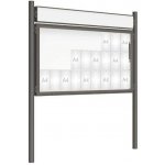 PROCITY Venkovní vitrína model 2000 27x A4, šedá PRO, včetně sloupků a záhlaví | Zboží Auto