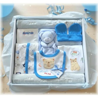 Brumlík dárkový set pro miminko Medvídek sv. modrá – Zboží Dáma
