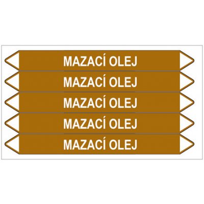 Značení potrubí, mazací olej,5 ks, 150 × 12 mm – Zboží Mobilmania