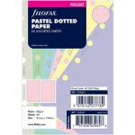 Filofax Náplň, kapesní, papír tečkovaný, mix barev pastel (6 barev) – Zboží Dáma