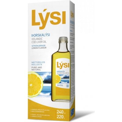 Lysi Olej z tresčích jater s citrónovou příchutí 240 ml 220 g
