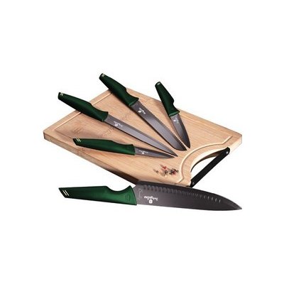 BerlingerHaus BH-2706 Emerald sada nožů s prkénkem 5ks – Zbozi.Blesk.cz