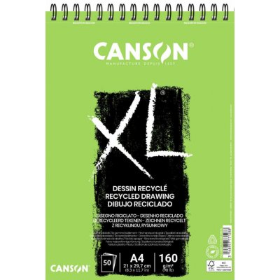 Canson XL Recycled skicák A4 kroužková vazba 160g – Hledejceny.cz