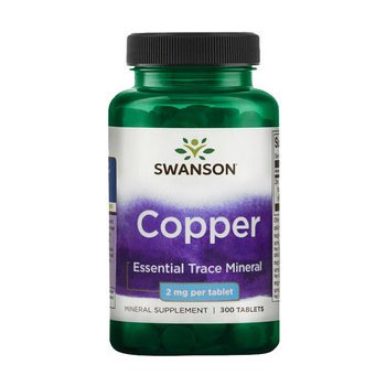 Swanson Měď 2 mg x 300 tablet