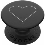 PopSockets PopGrip White Heart Black 800667 – Zboží Mobilmania