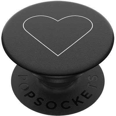 PopSockets PopGrip White Heart Black 800667 – Zboží Mobilmania