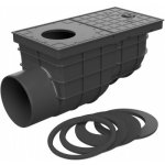 Haco Lapač střešních vod boční LSVB DN 110 C černý – Sleviste.cz