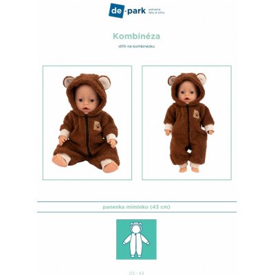 de-park Papírový střih na panenku - Kombinéza – Zboží Dáma