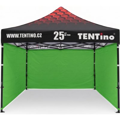 TENTino STEEL HEXAGON 3x3m 13A - SVĚTLE ZELENÁ, konstrukce + střecha TENTino + 2x boční strana – Hledejceny.cz