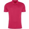 Pánské sportovní tričko Smooth pánská hladká funkční polokošile žhavá růžová