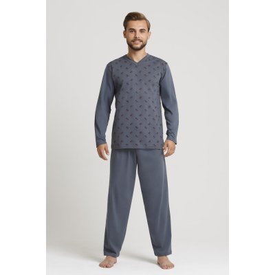 Gucio pyžamo dlouhé propínací tmavě modrá – Zboží Mobilmania