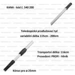 KANA Prodlužovací teleskopická tyč- hliník PROFI (KANA ) – HobbyKompas.cz