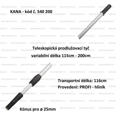 KANA Prodlužovací teleskopická tyč- hliník PROFI (KANA ) – HobbyKompas.cz