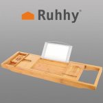 HomePRO HP-9710 Nastavitelný stolek na vanu bambusový 75-112x23x4,5cm – Zboží Dáma