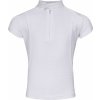Jezdecké triko, košile a polokošile EQUIPAGE Triko závodní Fleur dámské bílé