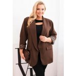 Kesi dámské sako ART1199 v leopardím vzoru Hnědá – Zboží Dáma