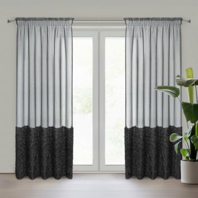 EUROFIRANY ZÁCLONA NA PÁSCE MARION 140X270 CM ČERNÁ – Hledejceny.cz
