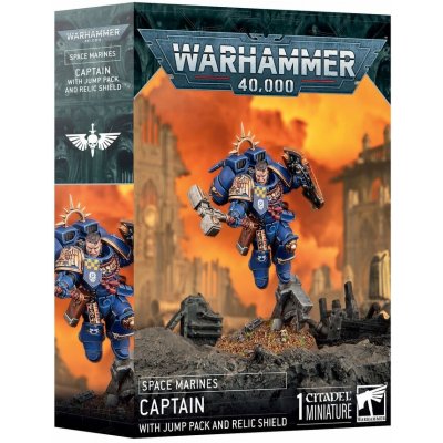 GW Warhammer 40000: Space Marines Captain with Jump Pack & Relic Shield – Zboží Živě