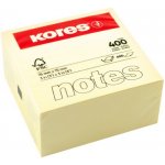 Bloček samolepicí Kores 75 x 75 mm, žlutý, 400 lístků – Hledejceny.cz