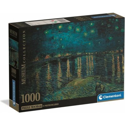 Clementoni Van Gogh Hvězdná noc nad Rhônou 39344 1000 dílků – Sleviste.cz