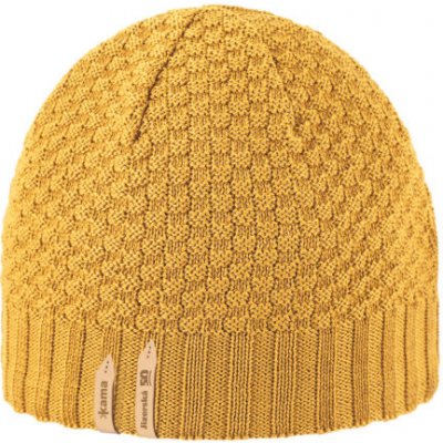 Kama pletená merino čepice J50 2024 žlutá – Sleviste.cz