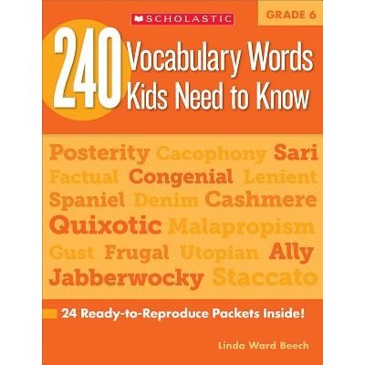 240 Vocabulary Words Kids Need to Know: Grade 6: 24 Ready-To-Reproduce Packets Inside! Beech LindaPaperback – Hledejceny.cz