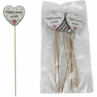 Dekorační zápich s nápisem Nejlepší maminka na světě, 8 ks D7872 – Zboží Dáma