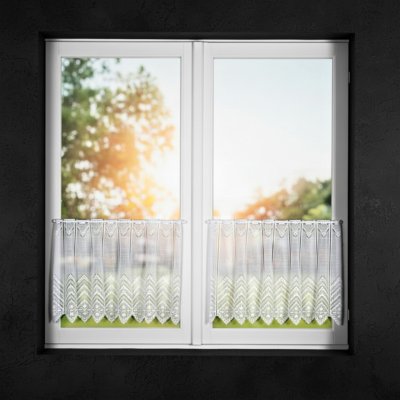 Dekorační metrážová vitrážová záclona MANDA bílá výška 30 cm MyBestHome – Zboží Dáma