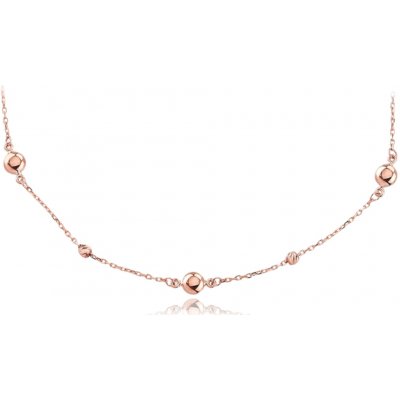 Minet Zlatý náhrdelník z růžového zlata s kuličkami JMG0226WRN48 – Hledejceny.cz