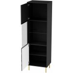 Halmar Vitrína jednodveřová Bullet W1 Černý / Žlutý – Zboží Mobilmania