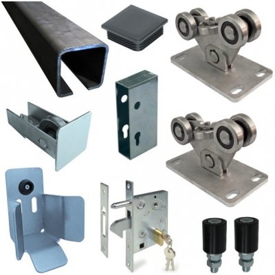 Sada pro manuální posuvnou samonosnou bránu do šíře 4,5m - 350kg - C60Fe – Zboží Mobilmania