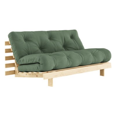 sofa Root by Karup bezbarvé + futon olive green 756 – Zboží Mobilmania
