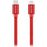 Swissten 71525206 USB 2.0, zástrčka C - zástrčka Lightning, opletený, 1,2m, červený