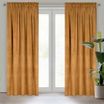 EUROFIRANY ZATEMŇOVACÍ ZÁVĚS NA PÁSCE MELANIE 140X270 CM MEDOVÁ – Hledejceny.cz