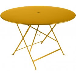 Fermob Bistro 117 cm Žlutý kovový skládací stůl