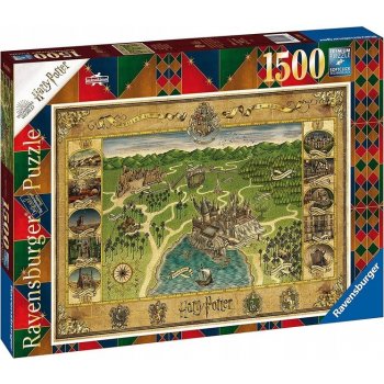 RAVENSBURGER Mapa Bradavic 1500 dílků