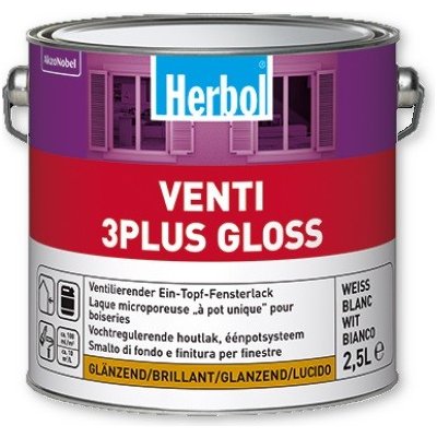 Herbol Venti 3 plus Gloss 2,5 l bílá – Sleviste.cz