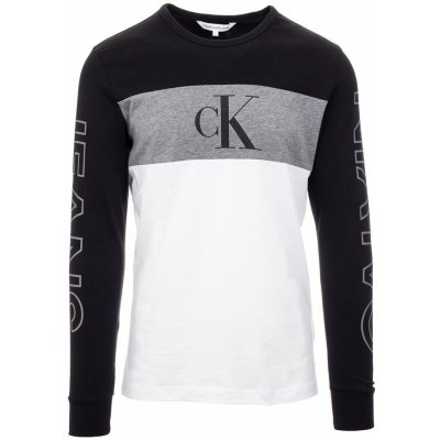 Calvin Klein pánské tričko bílé s černou a šedou