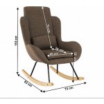 Kondela Harper světlehnědá látka / dřevo – Zboží Dáma