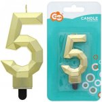 GoDan Dortová svíčka číslice Zlatý diamant číslo: 0 – Zboží Dáma