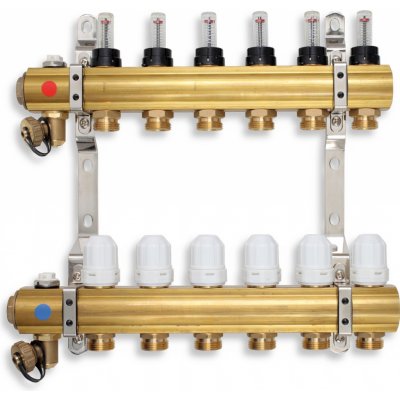 Novaservis Rozdělovač s regul.šroubením s průt.a uzav.ventily bez kul. RZP06S – Sleviste.cz