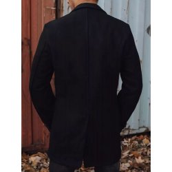 Pánský jednořadý kabát Sally cx0380z černá