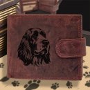 Pánská s motivem pro milovníky psů s obrázkem pejska Petit Basset Griffon Vendeen Vínová peněženka Carlo