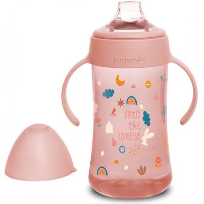 Suavinex láhev forest druhá s oušky růžová 270ml – Zboží Dáma