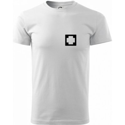 Hranatý kříž Rescue klasické pánské triko bílá – Zboží Mobilmania