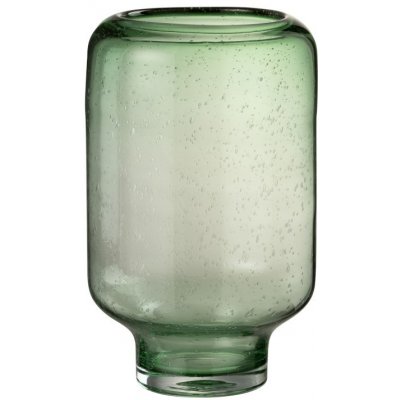 Zelená skleněná váza / svícen Light Green L - 22*22*35,5 cm - J-Line by Jolipa – Hledejceny.cz