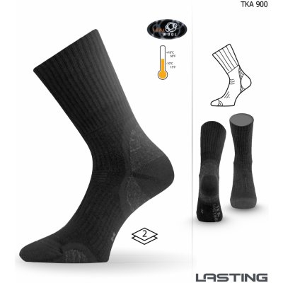 Lasting Vlněné ponožky TKA černá – Zboží Mobilmania