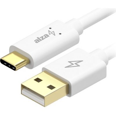 AlzaPower APW-CBTC2201W Core Charge USB-A to USB-C 2.0, 0,13m, bílý – Zbozi.Blesk.cz